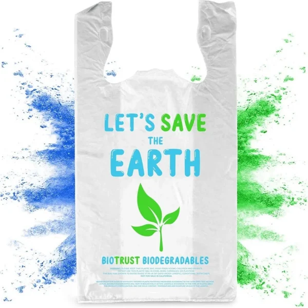 Biodegradable Thank You Bags | 600 Pieces - Bulk | Extra Thick, Sturdy, Recyclable & Reusable | 100% Biodegradable Shopping Bags, Grocery/Supermarket - 图片 4