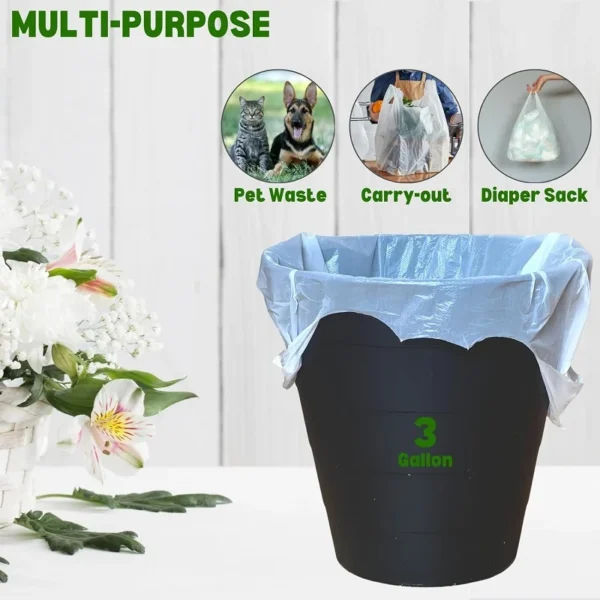 T Shirt Biodegradable White Plastic Bag Thank Shopping Bag - 图片 2