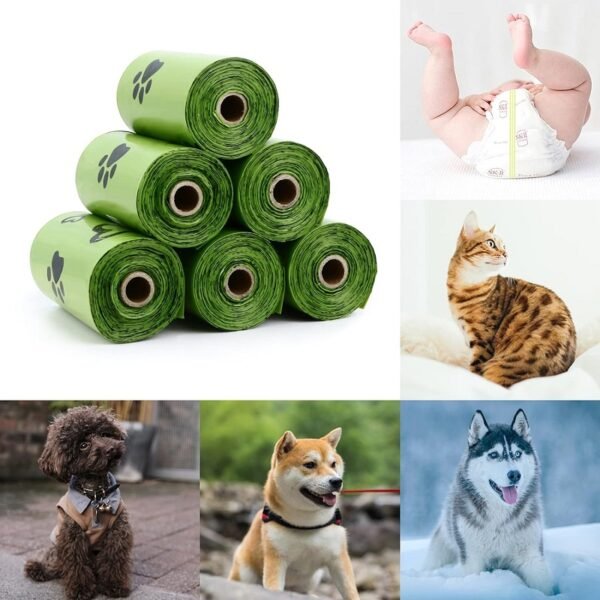 100% Biodegradable Dog Waste BagsEnvironmentally Friendly Leak Proof Pet Poop Bags - 图片 5