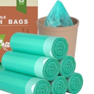 Compostable garbage bag 4 gallon (approx. 100 liter) drawstring garbage bag