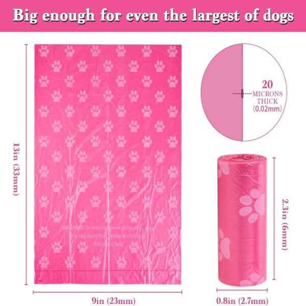 Biodegradable Dog Manure Bags with Stand - 240 Large Manure Bags - Corn Starch Blend Compostable Bags - 图片 4