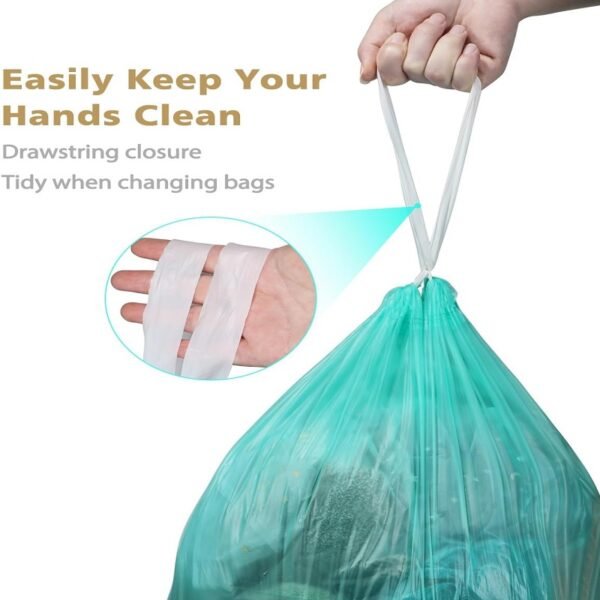 Compostable garbage bag 4 gallon (approx. 100 liter) drawstring garbage bag - 图片 2