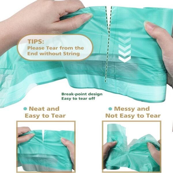 Compostable garbage bag 4 gallon (approx. 100 liter) drawstring garbage bag - 图片 4