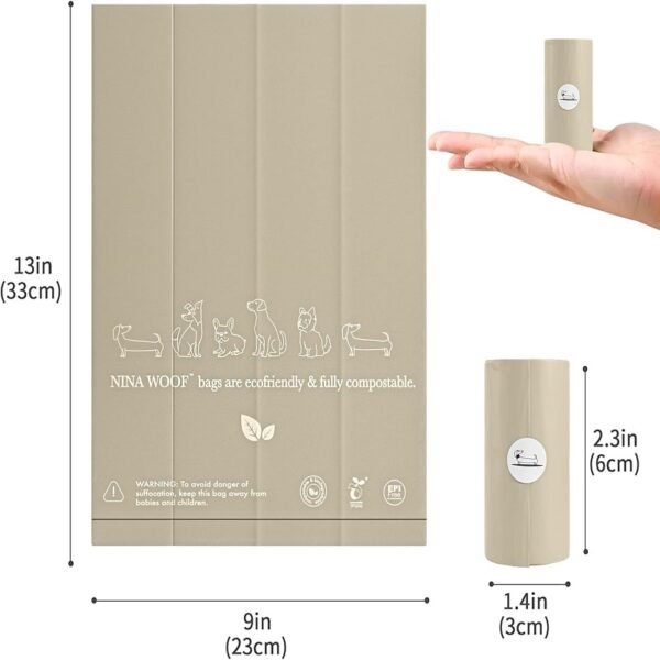 100% Certified Household Compostable and Biodegradable Dog Waste Bags - 图片 4
