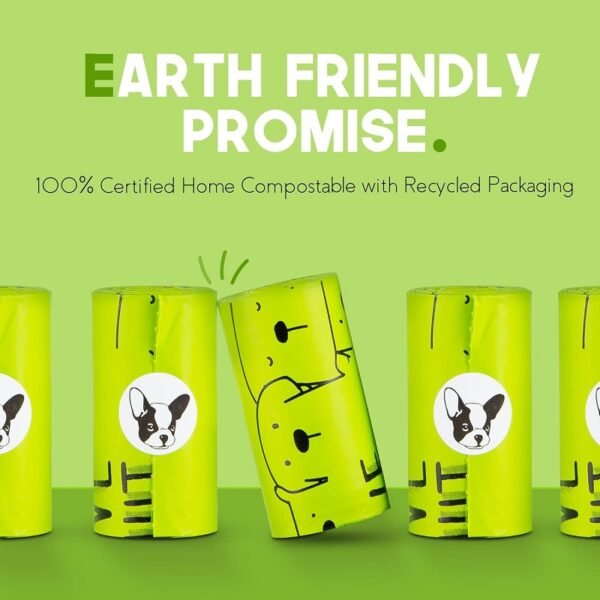 100% Certified Home Compostable Dog Waste Bags - Plant Based Compostable Manure Bags - 图片 3