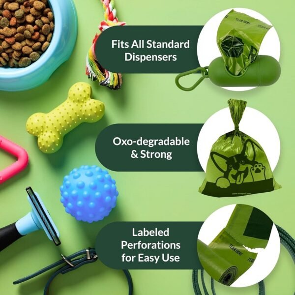 Biodegradable Dog Waste Bags - Green Oxidized Biodegradable Waste Disposal - 图片 3