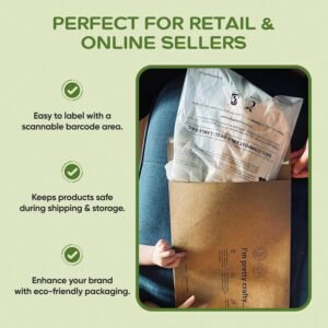 Biodegradable Storage Bags, Self-Sealing Translucent Frosted Bags for Clothes Packaging Bags