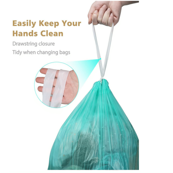 Compostable Garbage Bag 4 Gallon Biodegradable Drawstring Garbage Bag - 图片 3