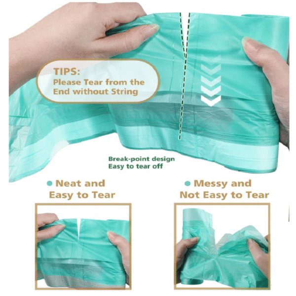 Compostable Garbage Bag 4 Gallon Biodegradable Drawstring Garbage Bag - 图片 4