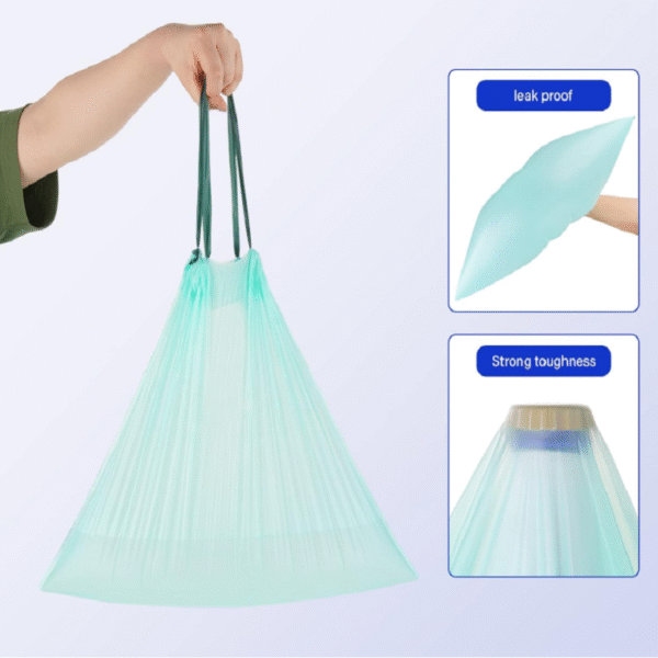 Compostable Trash Bags Drawstring Biodegradable Trash Bags 100% Composting Small Trash Bags - 图片 5