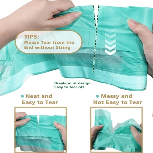 Garbage Bag Drawstring Compostable Garbage Bag - 图片 4