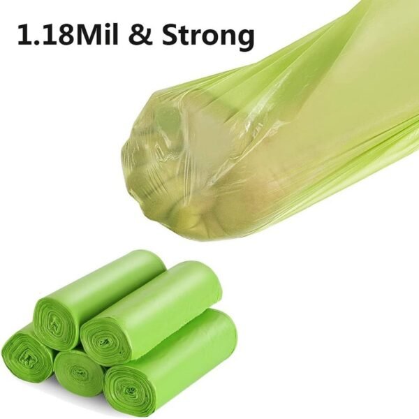 Compostable Plant-Based Garbage Bags Recycled Fragrance-Free High Kitchen Garbage Bags - 图片 2