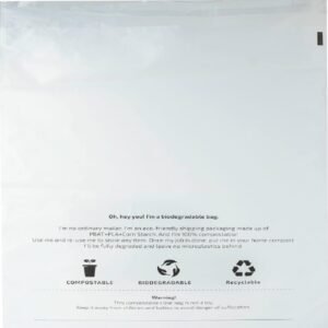 100% compostable and biodegradable clear garment bags