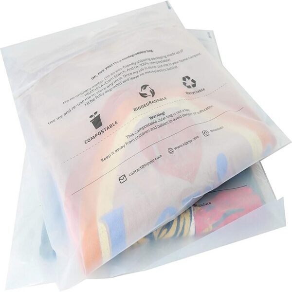 100% Compostable & Biodegradable Clear Poly Bags Eco Friendly Solution to Reduce Waste - 图片 3