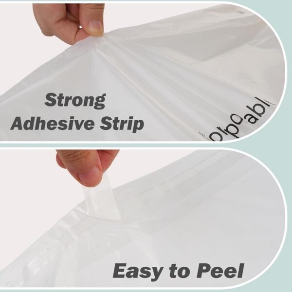Compostable Clear Bags 12x15 Inch Resealable Clear T-Shirt Bags Garment Packaging Bags, Garment and T-Shirt Bags - 图片 3