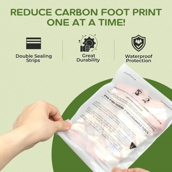 Biodegradable Storage Bags, Self-Sealing Translucent Frosted Bags for Clothes Packaging Bags - 图片 4