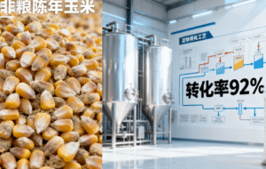 The conversion rate of raw materials is increased to 90%