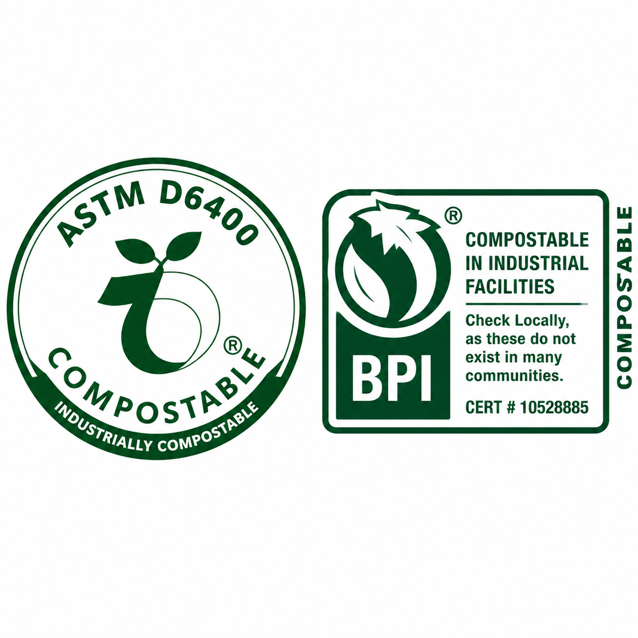 ASTM D6400 (BPI) certification