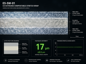 Each roll replaces approximately 900 g of LLDPE