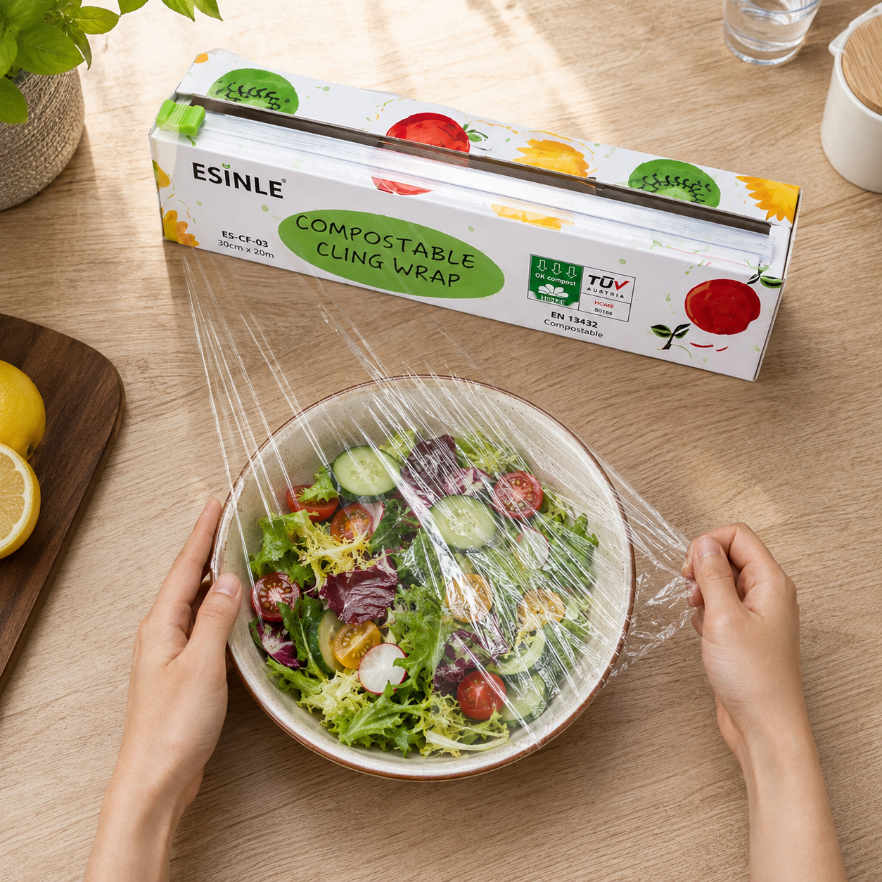 Compostable Food Wrap with Cutter — photo 4