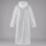 Compostable Disposable Raincoat | PBAT+PLA Hooded Poncho with Sleeves — photo 2
