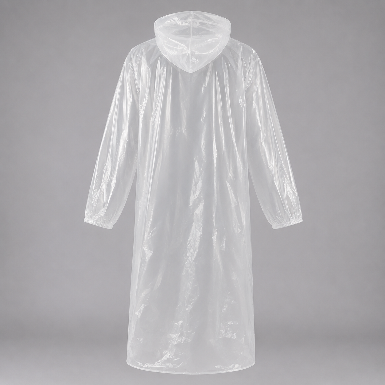 Compostable Disposable Raincoat | PBAT+PLA Hooded Poncho with Sleeves — photo 2