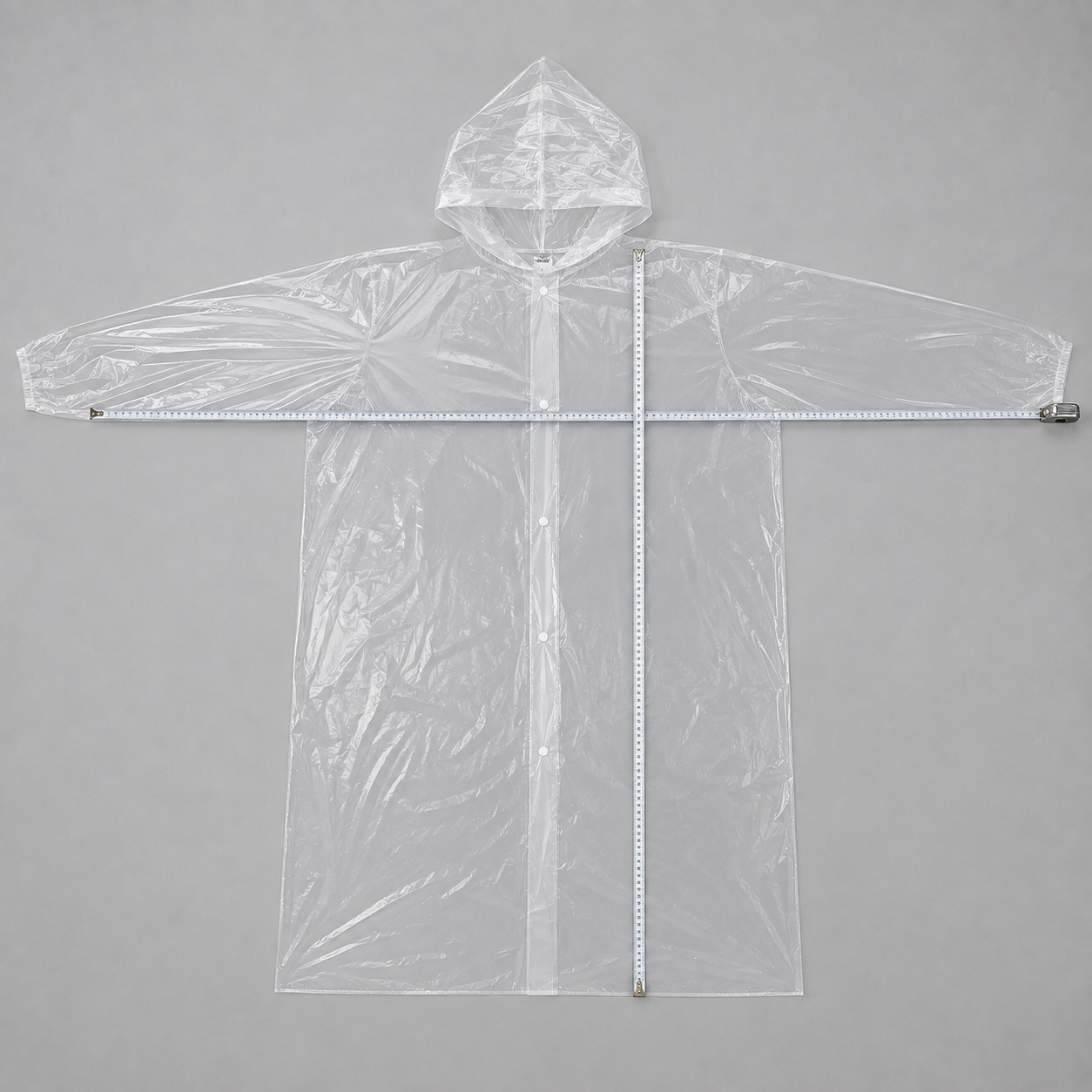 Compostable Disposable Raincoat | PBAT+PLA Hooded Poncho with Sleeves — photo 3