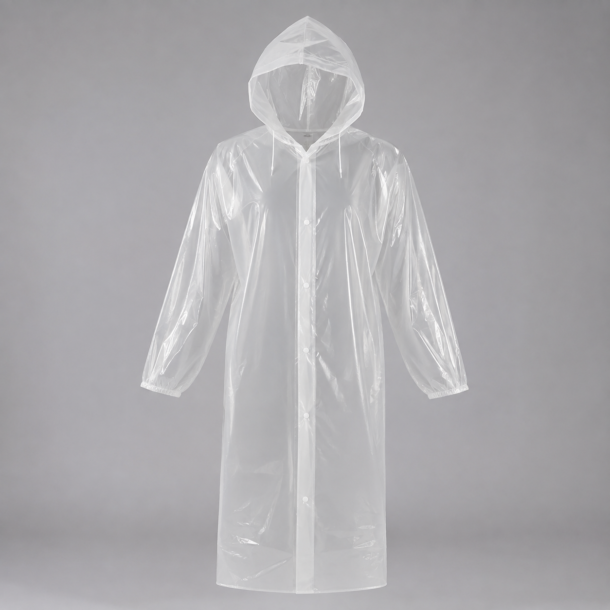 Compostable Disposable Raincoat | PBAT+PLA Hooded Poncho with Sleeves