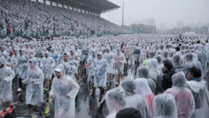 Marathon, festival, and stadium event rain plans