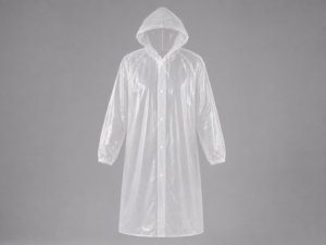 Hooded, long-sleeved, snap-front design