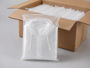 Individually folded in compostable OPP bags