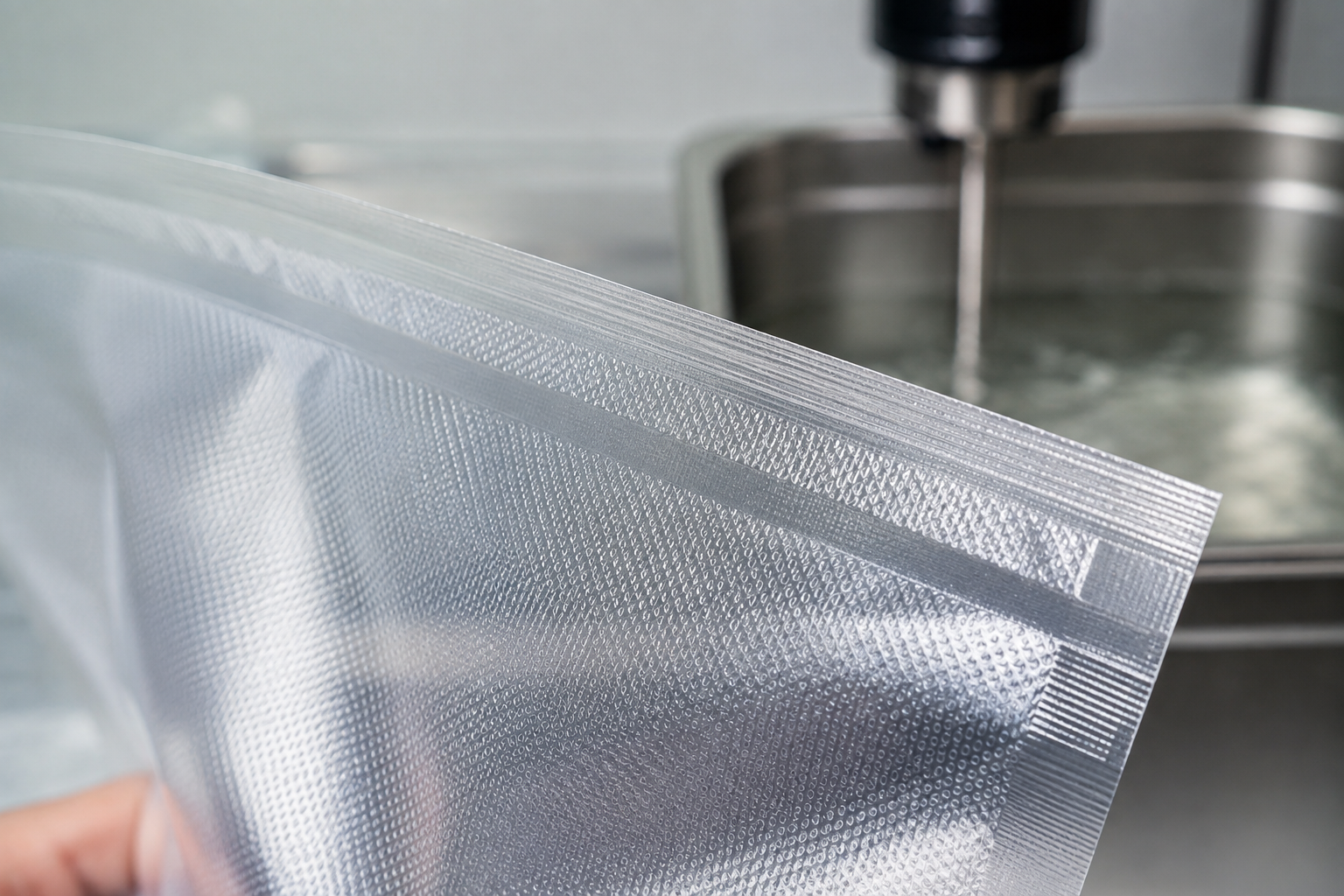 Heat-stabilized PLA+PBAT formulation at 80–100 microns