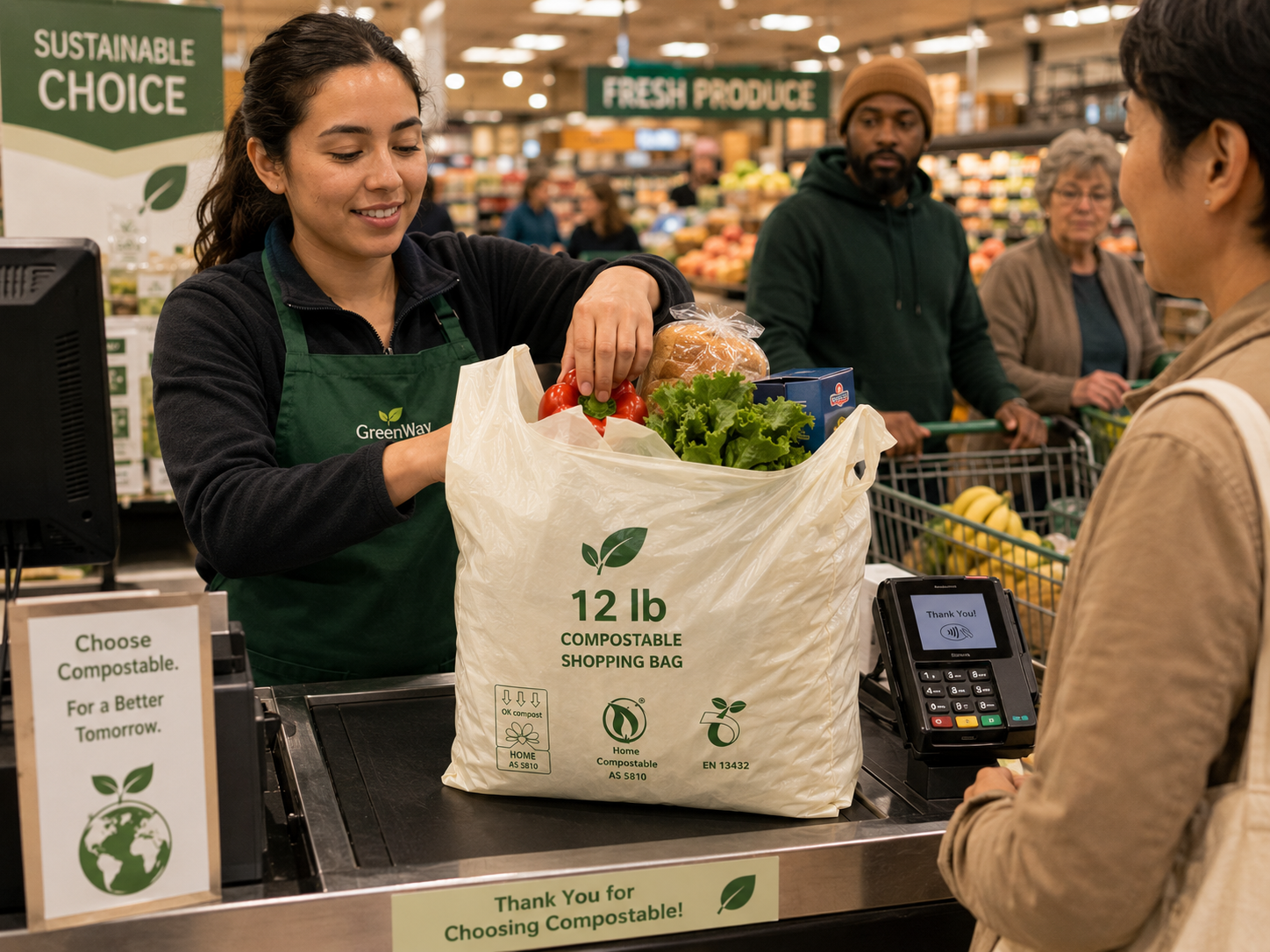 Grocery and supermarket checkout