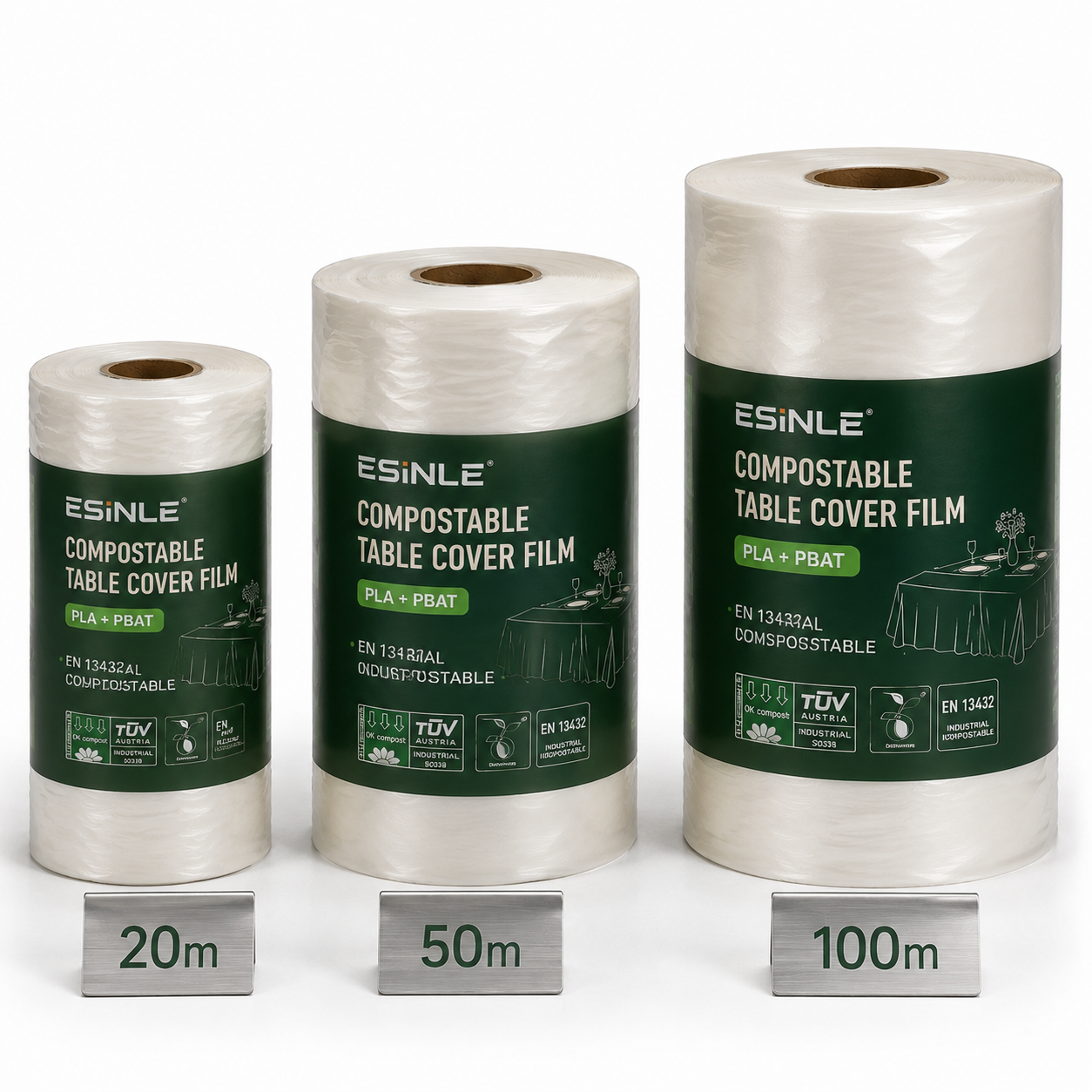 Compostable Tablecloth Film Roll | PBAT+PLA Waterproof — photo 2