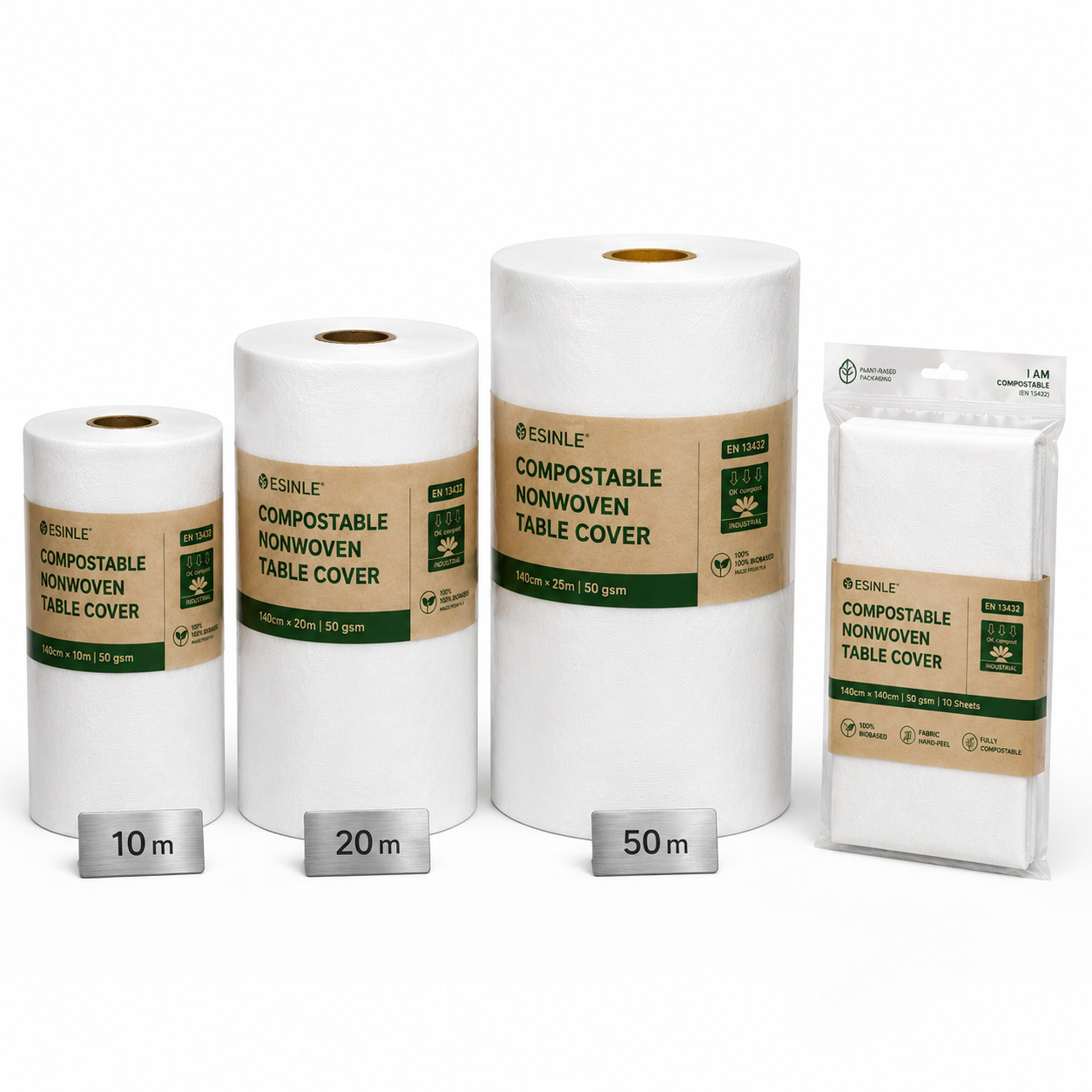 Compostable Nonwoven Tablecloth Roll | PLA Spunbond — photo 4