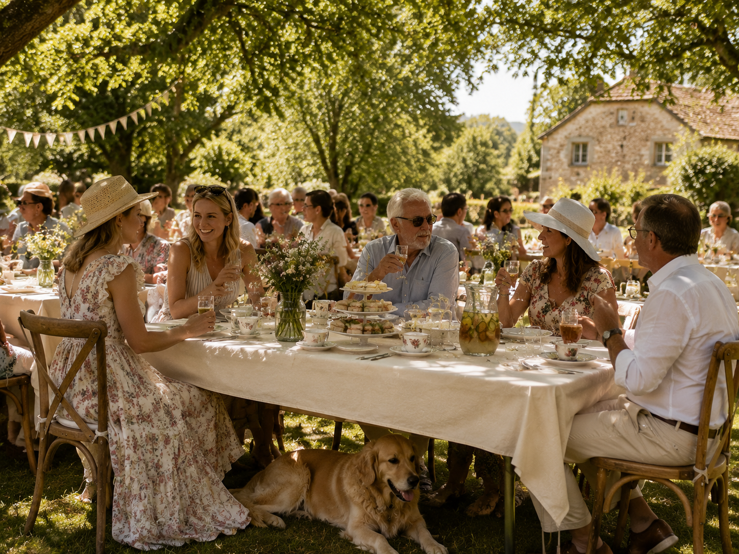 Outdoor festival and garden-party seating