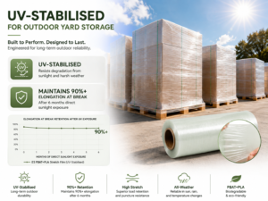 100% PBAT machine film at 15–20 microns