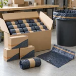 Heavy duty compostable trash bag rolls with kraft wholesale and OEM packaging