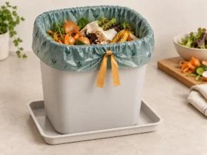 Representative wet-load containment test for a compostable drawstring bag