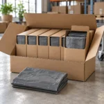 Wholesale kraft sleeves and carton for folded 15-gallon compostable trash bags