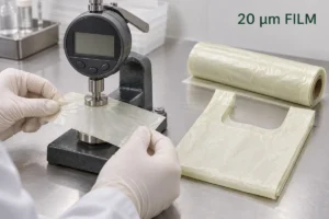 20 μm PBAT-rich retail film