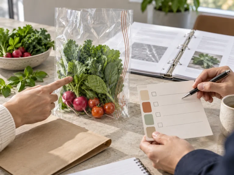 Illustrative finished-bag certificate and food-contact document scope review