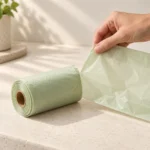 Perforated roll of home compostable kitchen caddy liners