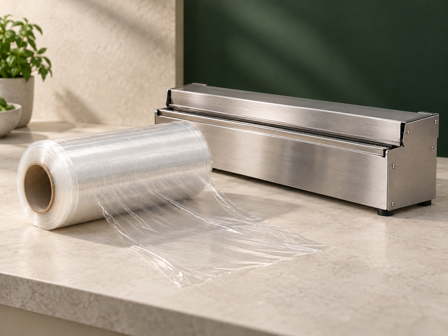 Retail or food-service cling film cutter box