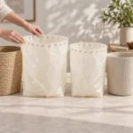 4- and 6-gallon small compostable trash bag sample sizes displayed side by side