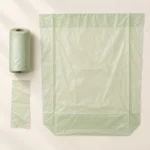 Home compost bag film, side gusset and heat-sealed bottom construction