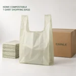 Home compostable T-shirt shopping bags for wholesale and OEM supply
