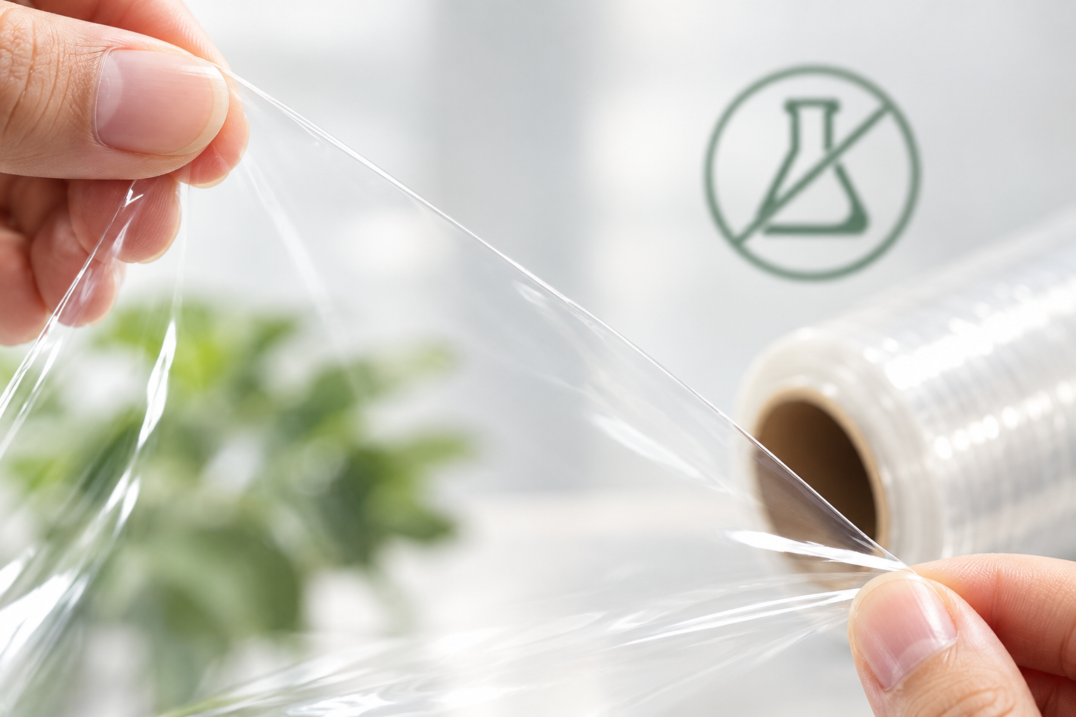 100% PLA film at 10–15 microns